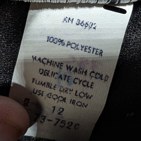 VINTAGE Strait Lane Black Polka Dot Midi Dress with Belt Size 12 - Picture 8 of 14